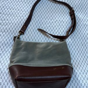 LL Bean Canvas and Leather Bag